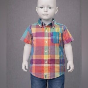 OshKosh B'gosh Multicolor Plaid Button Down Shirt